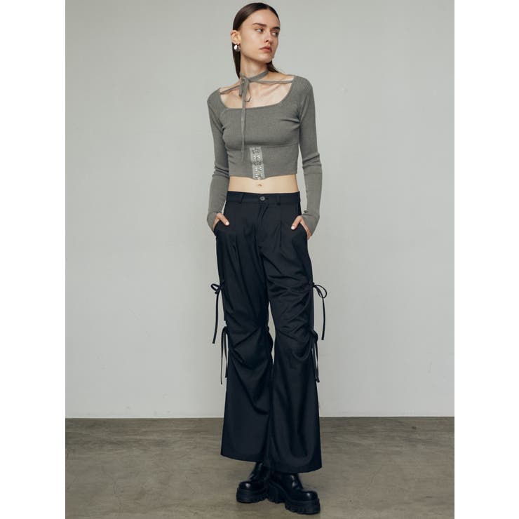 オープンフックチョーカーニット[品番：MKSW0060586]｜EMODA（エモダ