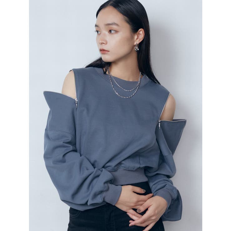 パープル | マルチオープンショートトップ | EMODA