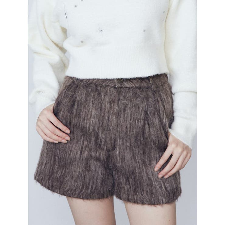 EMODA シャギータックショートパンツ EMODA パンツ シャギータックショートパンツ レディース