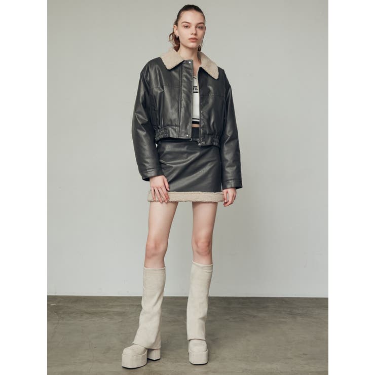 フェイクレザーボアスカート[品番：MKSW0060771]｜EMODA（エモダ）の