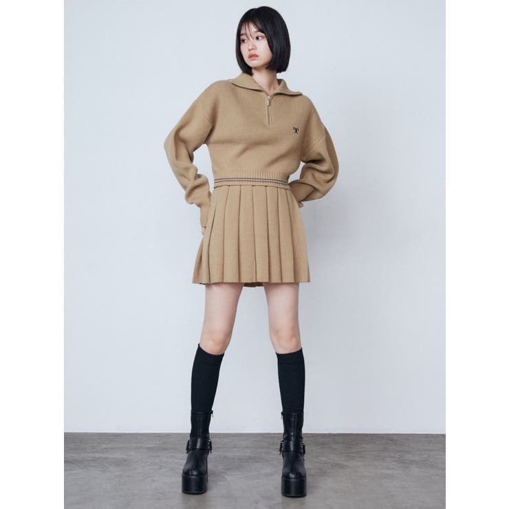 【kindame】♡プリーツニットスカート♡ ケティ ketty 【低身長向けプチサイズ展開あり】プリーツニット