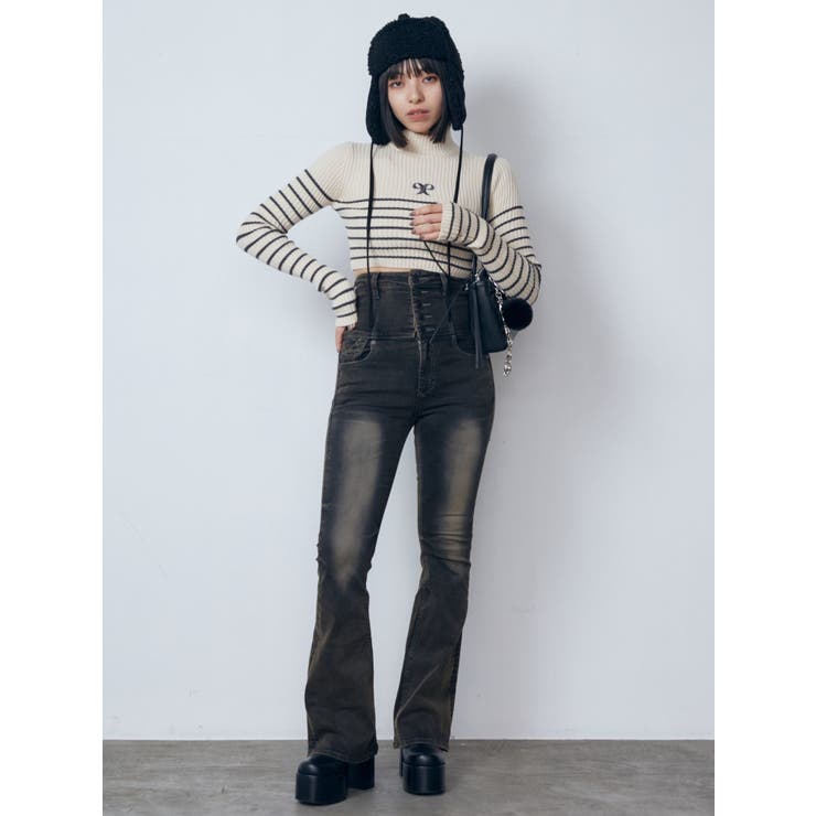EMODA⭐︎マキシハイウエストフレアパンツ マキシハイウエストフレアパギンス[品番：MKSW0060797]｜EMODA