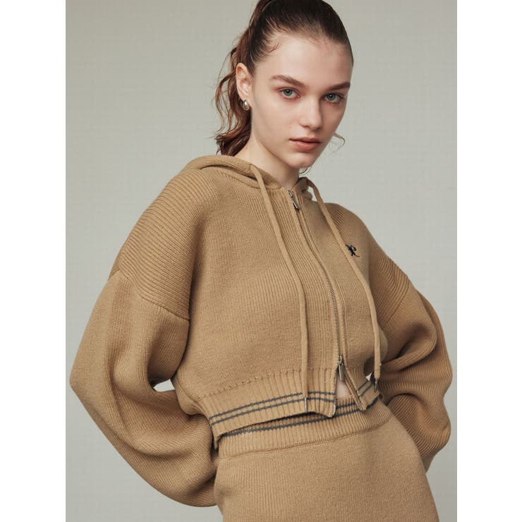 Damir doma フードカーディガン WEB限定・洗える】ウールミックス フード付きカーディガン