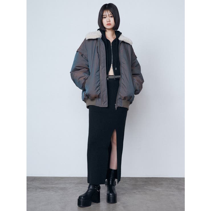 FEDERICA TOSI 売れ筋商品|||フェデリカ・トシ ニット&セーター アウター レディース Sweaters Grey チューズニットフードカーディガン[品番：MKSW0060767]｜EMODA