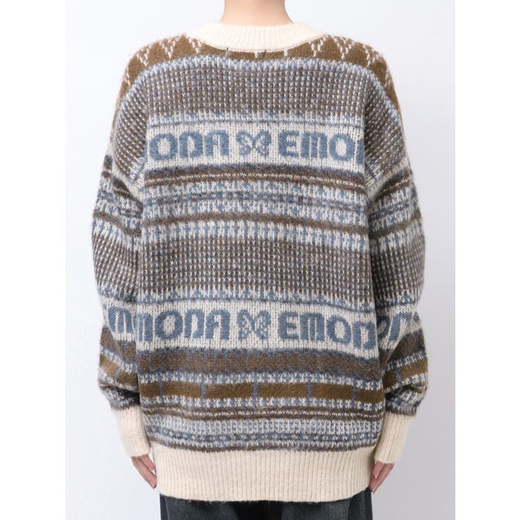 ノルディックパターンオーバーニット[品番：MKSW0061182]｜EMODA