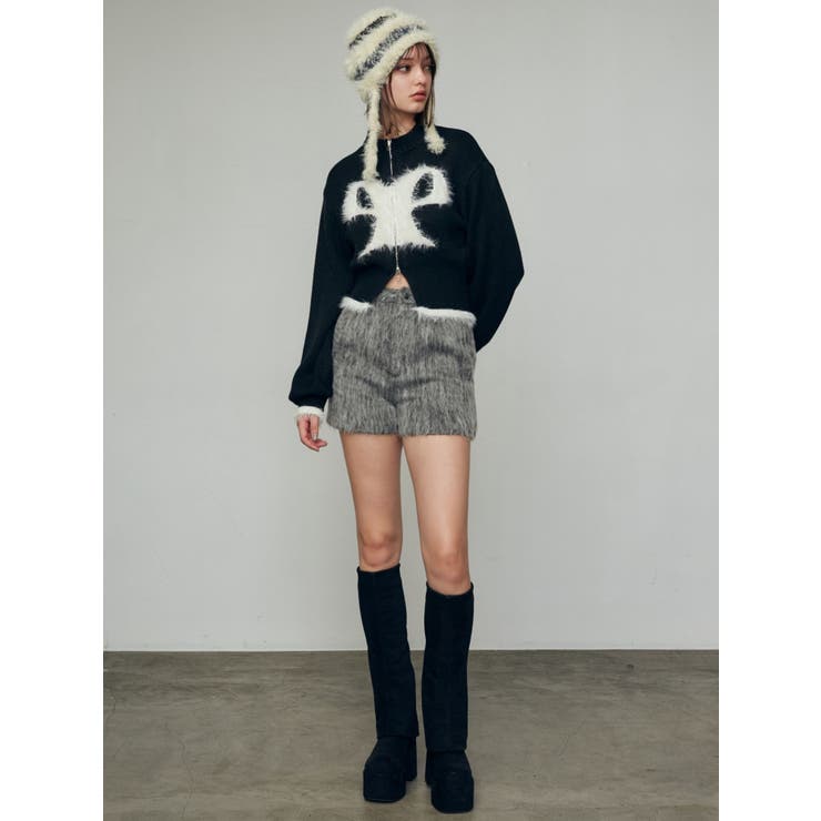 ミックスシャギーロゴジップトップ[品番：MKSW0061171]｜EMODA（エモダ