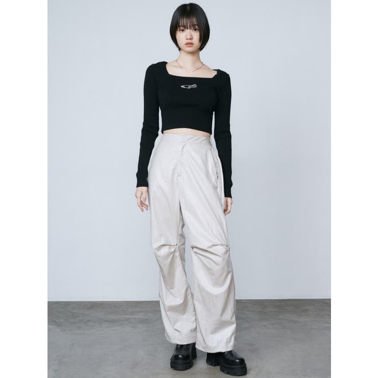 お歳暮・冬ギフト 特集2024 通販  タックリボンルーズパンツ[品番：MKSW0062144]｜EMODA（エモダ パンツ