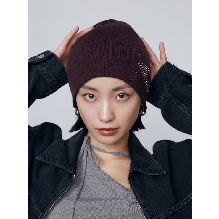 スタッズロゴビーニー[品番：MKSW0061567]｜EMODA（エモダ）の