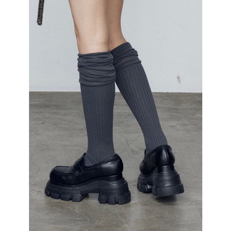 グレー | シアースイッチングハイソックス | EMODA