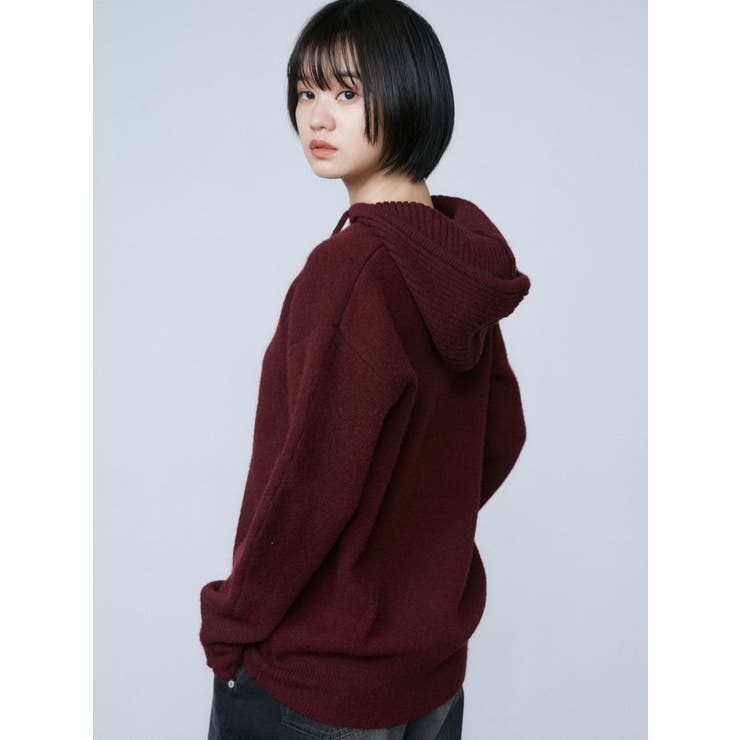 ワイドフードルーズニット[品番：MKSW0062141]｜EMODA（エモダ