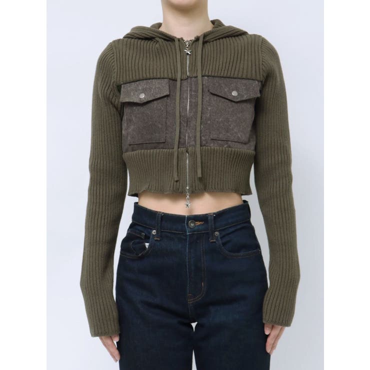 ドッキングポケットニットパーカー[品番：MKSW0062188]｜EMODA（エモダ