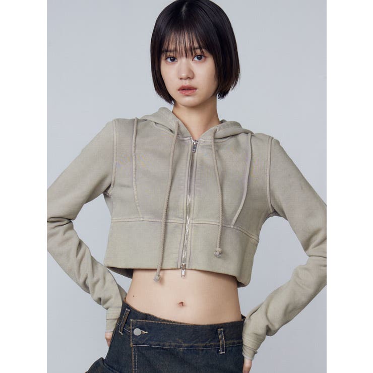 EMODA ショートレイヤードフーディー ショートパーカー EMODA ショートレイヤードフーディー ショートパーカー - メルカリ