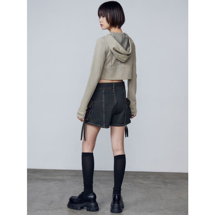 EMODA ショートレイヤードフーディー ショートパーカー ショートレイヤードフーディー[品番：MKSW0063594]｜EMODA