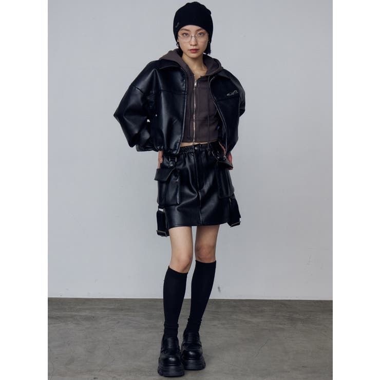 EMODA ショートレイヤードフーディー ショートパーカー ショートレイヤードフーディー[品番：MKSW0063594]｜EMODA