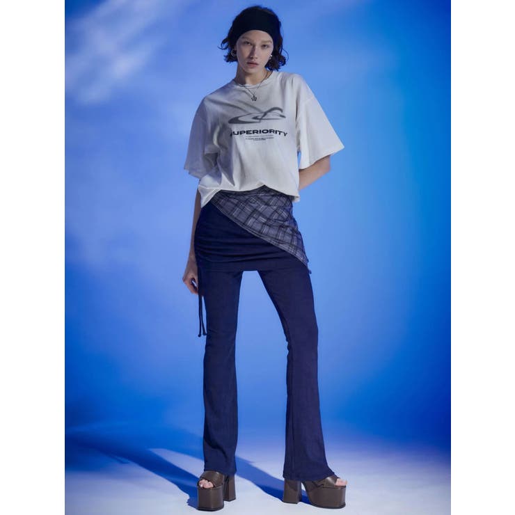 レイヤースカートフィットフレアパンツ | EMODA | 詳細画像18 