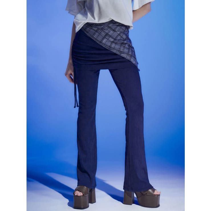 レイヤースカートフィットフレアパンツ | EMODA | 詳細画像19 