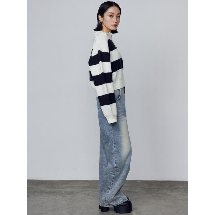 ルーズワイドハイウエストジーンズ | EMODA | 詳細画像25 