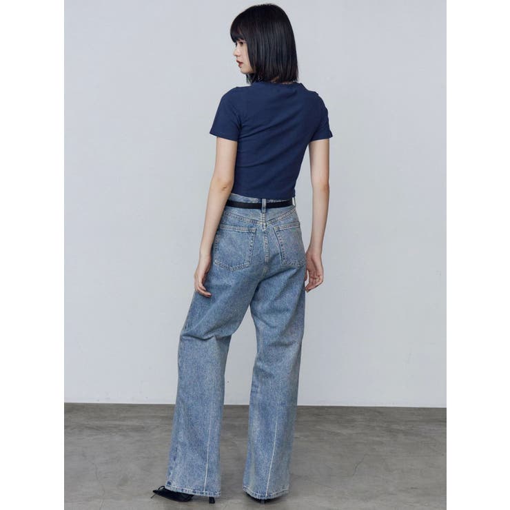 ルーズワイドハイウエストジーンズ | EMODA | 詳細画像7 