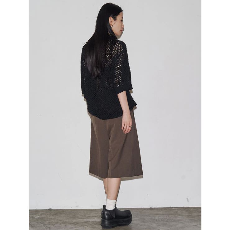 【VEQUM】OPEN WORK POLO KNIT | EMODA | 詳細画像15 