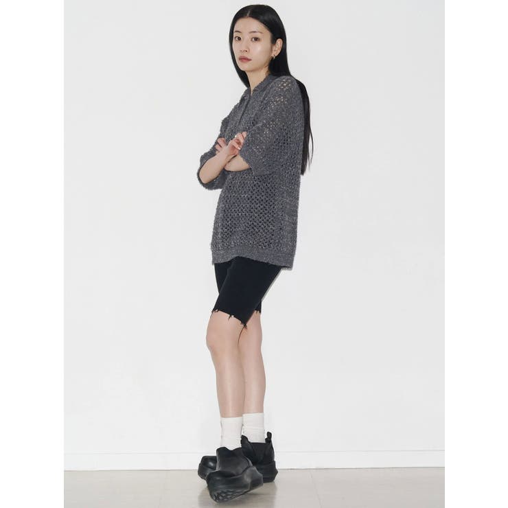 【VEQUM】OPEN WORK POLO KNIT | EMODA | 詳細画像20 