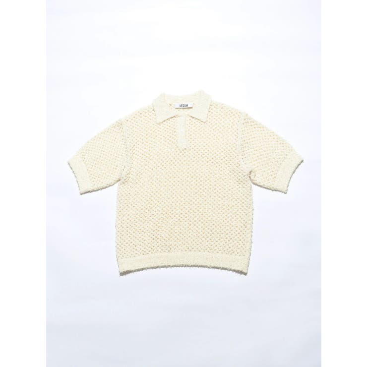 【VEQUM】OPEN WORK POLO KNIT | EMODA | 詳細画像21 