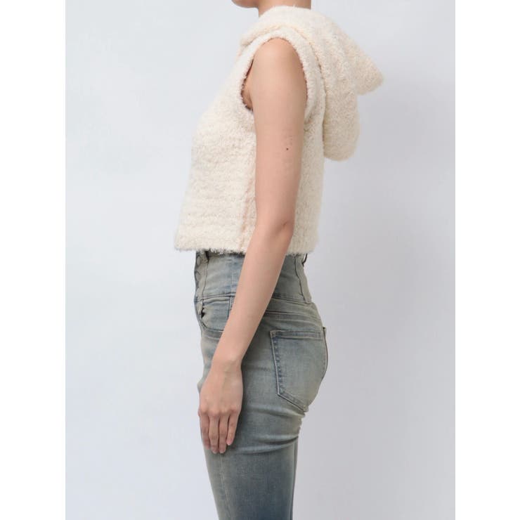 シャギーフードニットタンクトップ | EMODA | 詳細画像22 