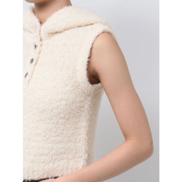 シャギーフードニットタンクトップ | EMODA | 詳細画像25 