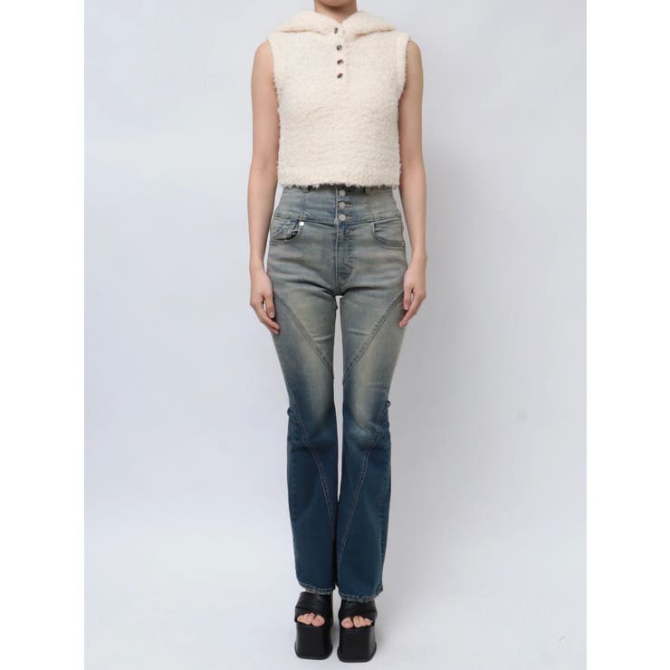 シャギーフードニットタンクトップ | EMODA | 詳細画像28 