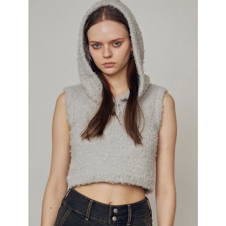 シャギーフードニットタンクトップ | EMODA | 詳細画像32 