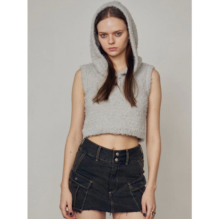 シャギーフードニットタンクトップ | EMODA | 詳細画像34 