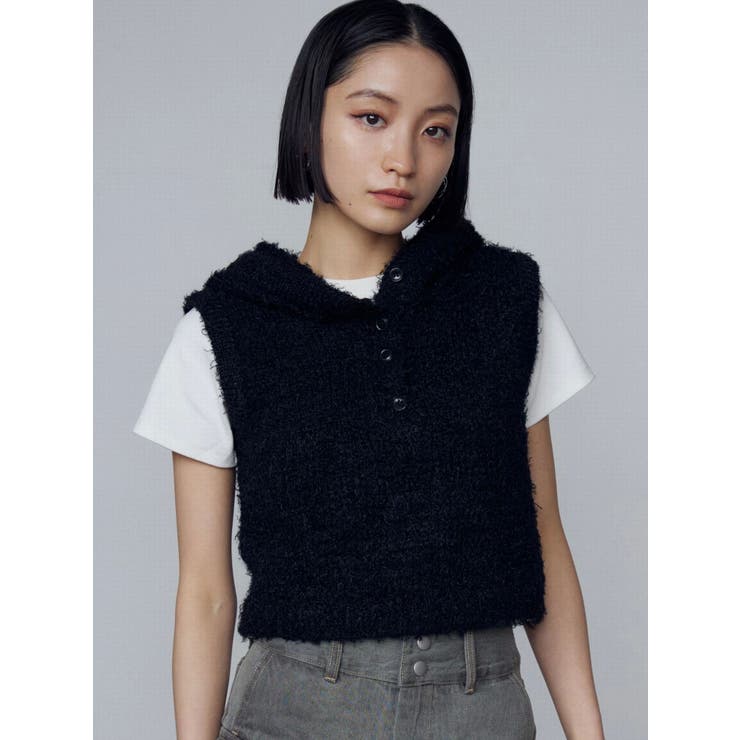 シャギーフードニットタンクトップ | EMODA | 詳細画像36 