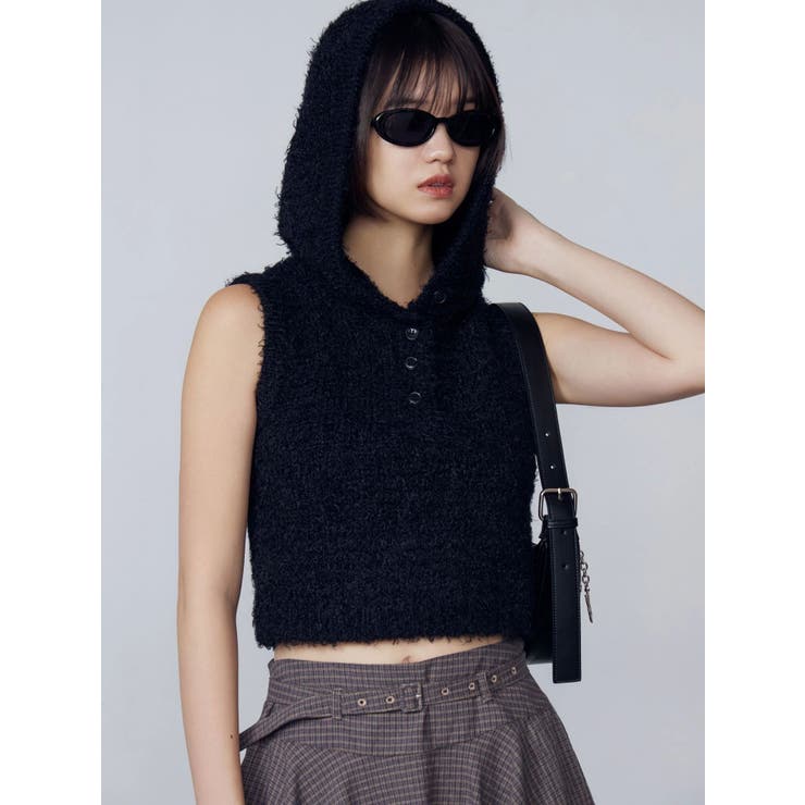 シャギーフードニットタンクトップ | EMODA | 詳細画像44 