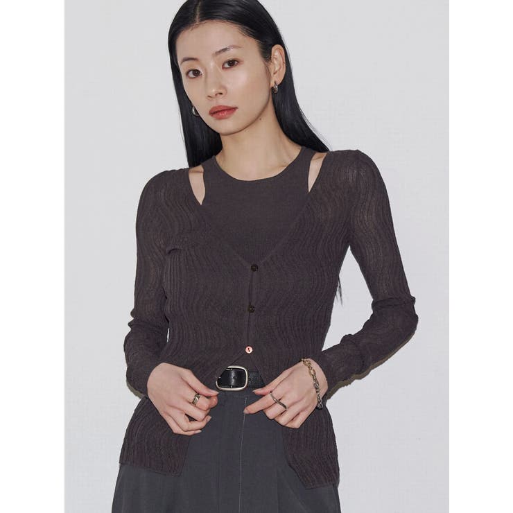 VEQUM ニット セーター 「VEQUM」SWITCHING KNIT VEST