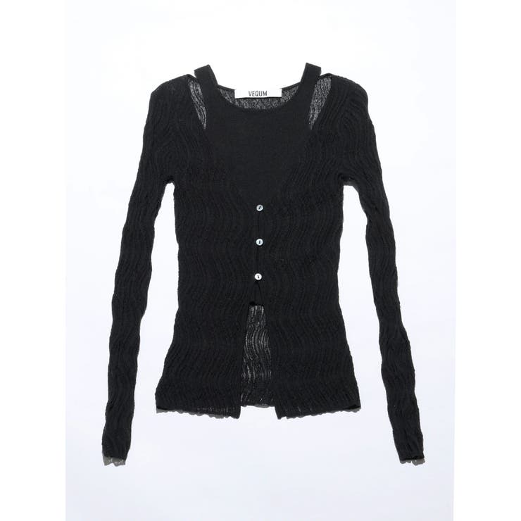 VEQUM ニット セーター 「VEQUM」OPEN WORK KNIT SHIRT