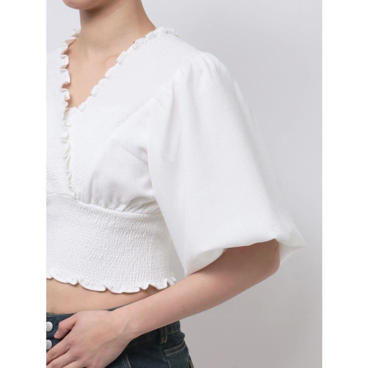 SHIRRING MINI TOP | EMODA | 詳細画像7 