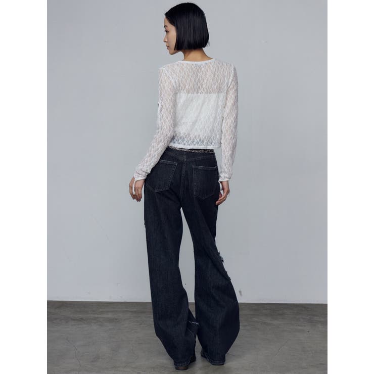 レースハングカットトップ[品番：MKSW0063295]｜EMODA（エモダ