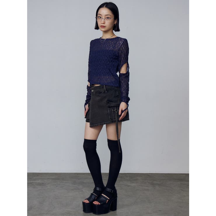 レースハングカットトップ[品番：MKSW0063295]｜EMODA（エモダ