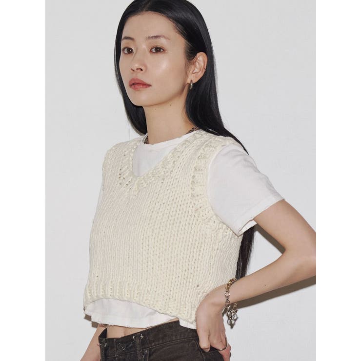 ❤️emiさま❤️ VEQUM】DAMAGE CROPPED T SHIRT[品番：MKSW0063519]｜EMODA