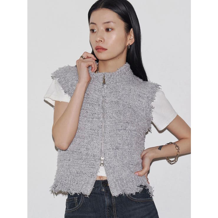 【VEQUM】DAMAGE CROPPED T SHIRT | EMODA | 詳細画像19 