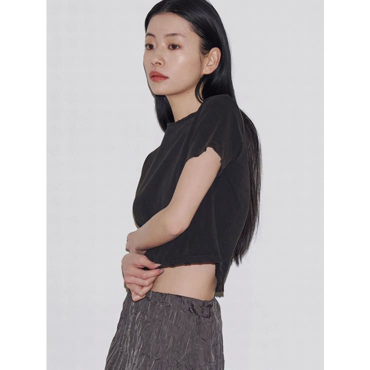 たかえつむ VEQUM】DAMAGE CROPPED T SHIRT[品番：MKSW0063519]｜EMODA