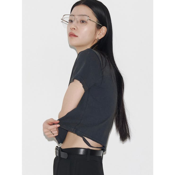 【VEQUM】DAMAGE CROPPED T SHIRT | EMODA | 詳細画像35 