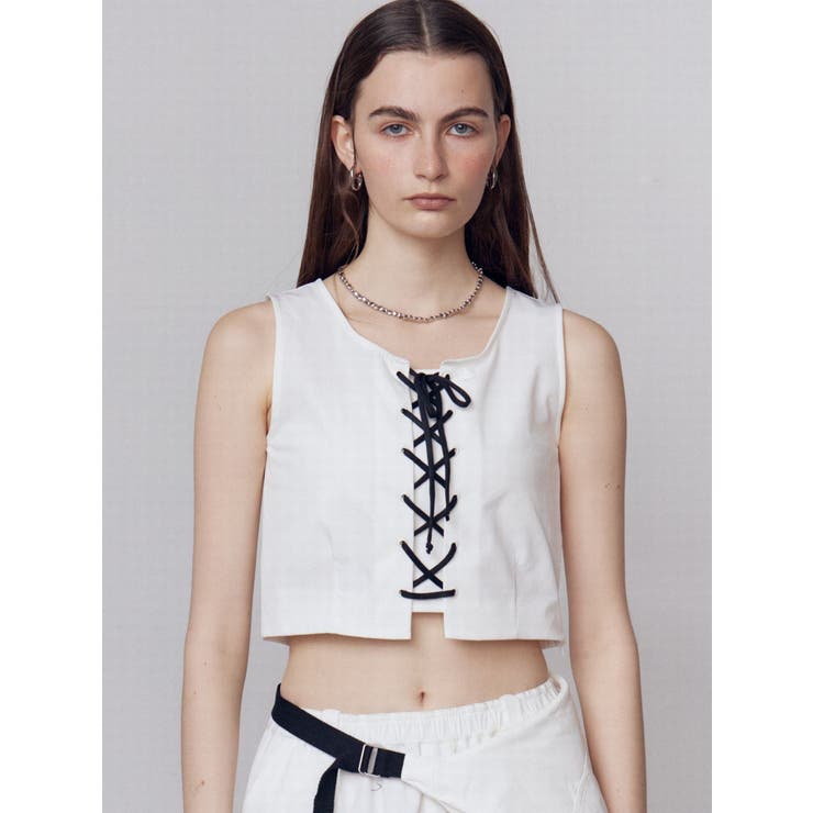 レースアップナイロントップス | EMODA | 詳細画像10 