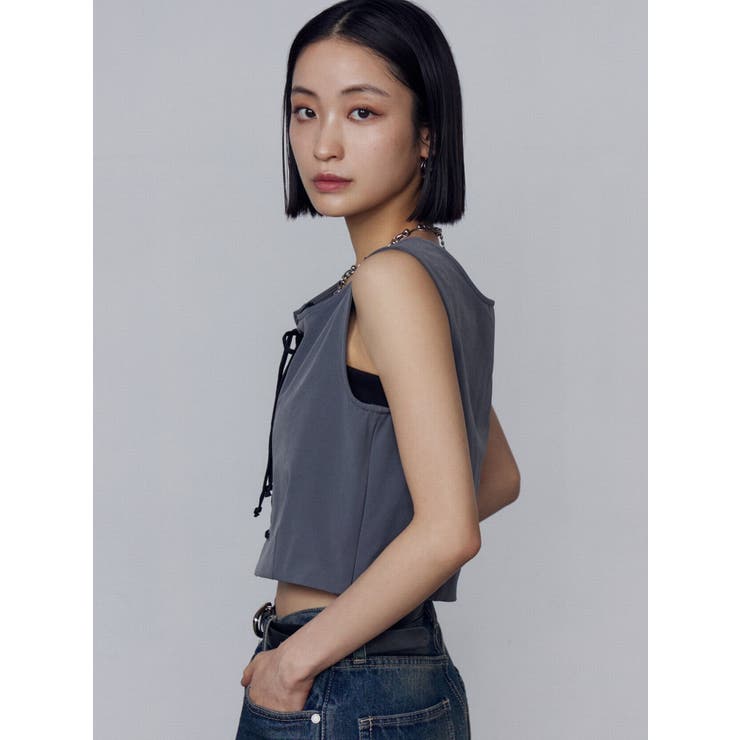 レースアップナイロントップス | EMODA | 詳細画像13 