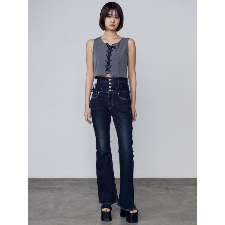 レースアップナイロントップス | EMODA | 詳細画像19 