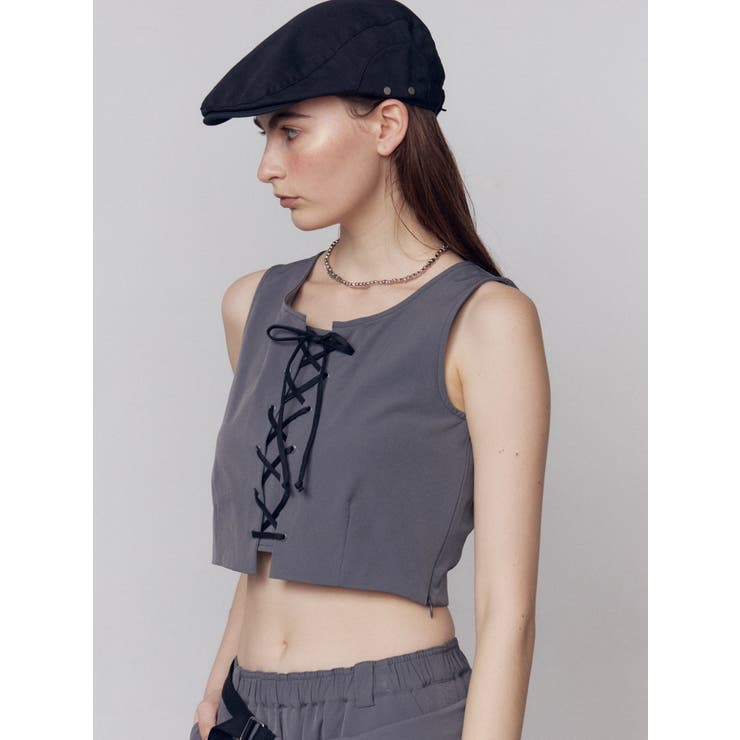 レースアップナイロントップス | EMODA | 詳細画像8 