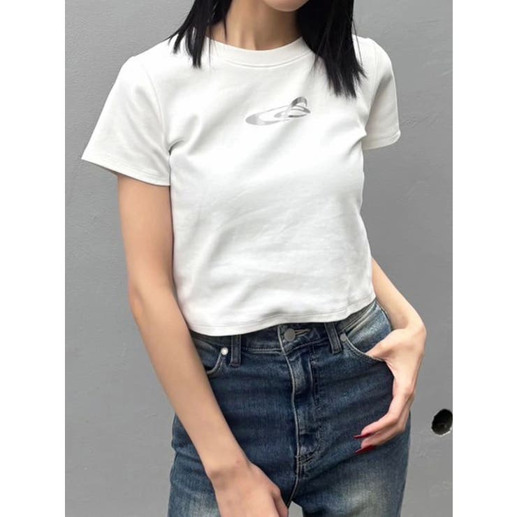 驚きの価格が実現！ ロゴグラデーションミニマルTシャツ[品番：MKSW0063863]｜EMODA トップス