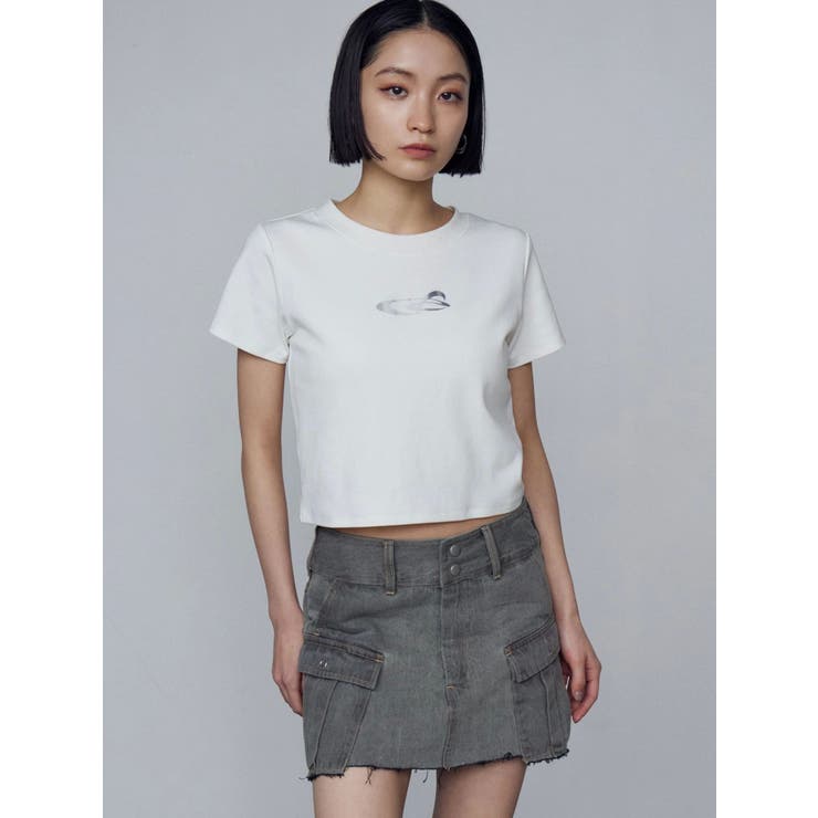 ロゴグラデーションミニマルTシャツ | EMODA | 詳細画像12 