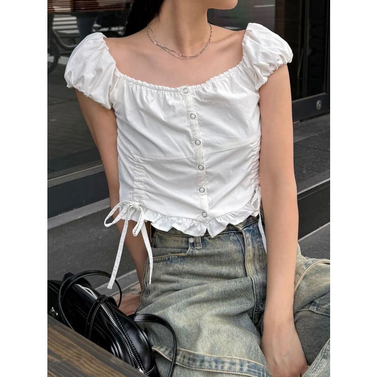 EMODA　ショートスリーブリボントップ 0425227502 EMODA ショートスリーブリボントップ 0425227502|apricot online