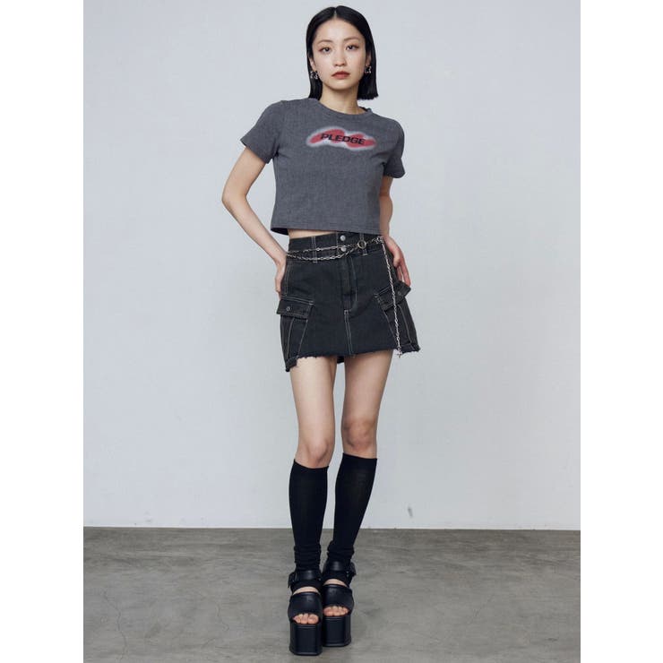 スプレーロゴミニマルTシャツ | EMODA | 詳細画像17 