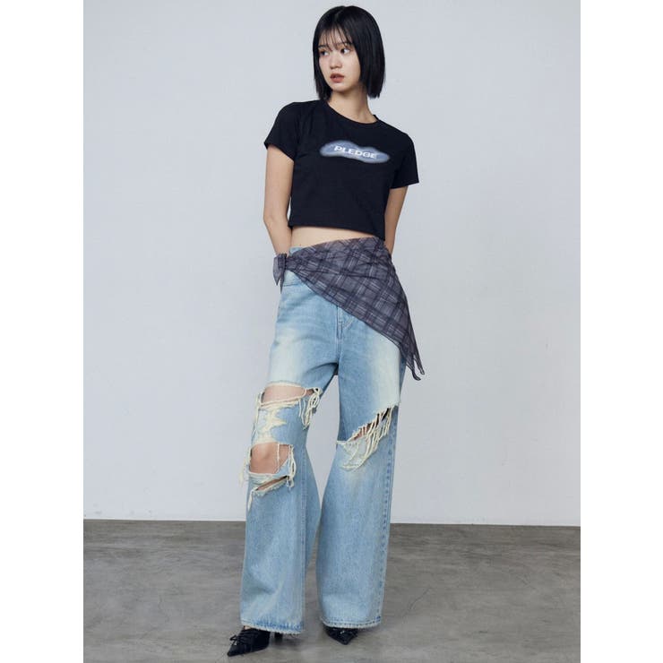 スプレーロゴミニマルTシャツ | EMODA | 詳細画像25 